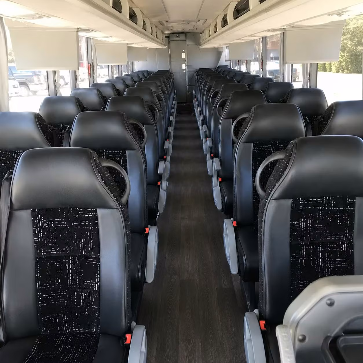 56 passenger charter bus inside