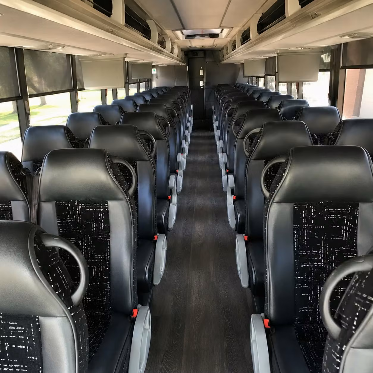 pueblo charter bus rental interior